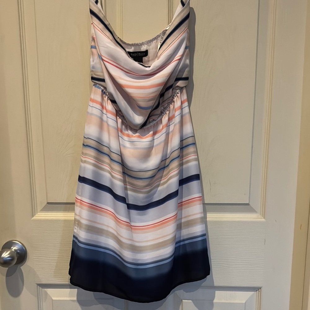 White House Black Market Striped Sleeveless Mini Dress